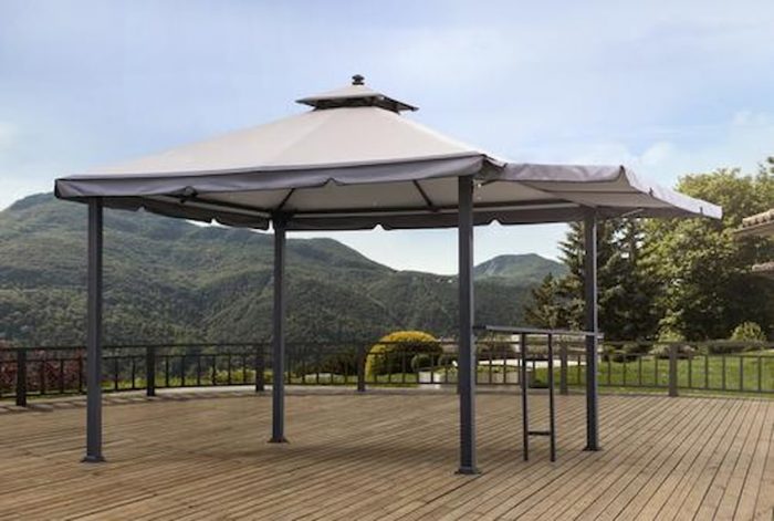 Add That Final Touch to Your Gazebo with Some Practical Accessories ... - Gazebo With Awning 700x471