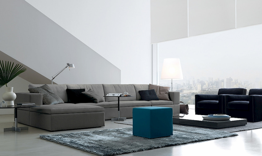 grey modern sofa