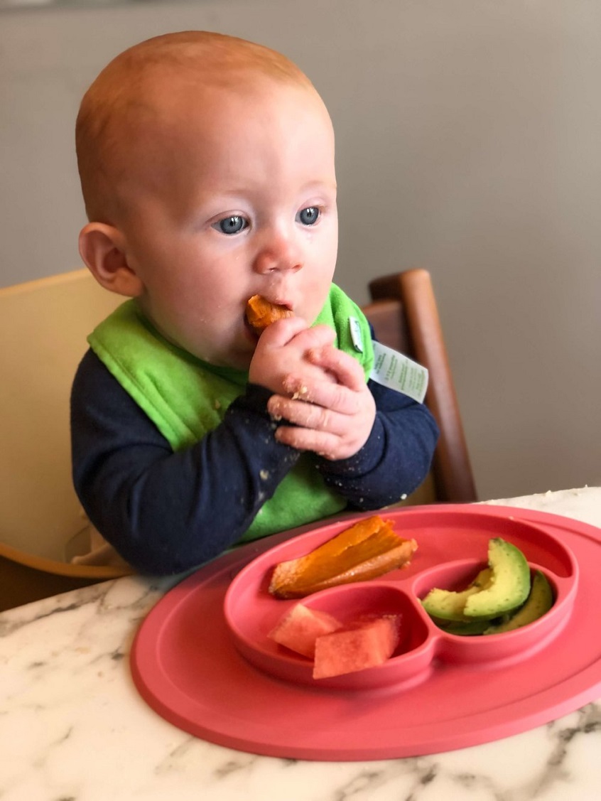 Kid Eating from Baby Plate