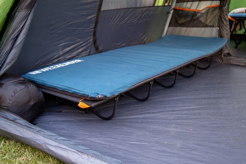 Camping stretchers are comfortable and compact beds, ideal for campers who look after their knees and back. Being elevated off the ground is a great solution for some as it allows them to easily get in and out of their bed, or for the ones who prefer to keep a distance between them and the Australian bush crawlies and stay safe while camping.