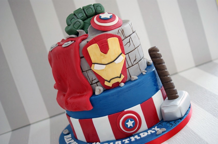 marvel superhero birthday cake 