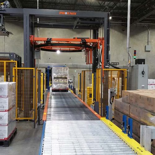 example of how pallet wrap machine looks