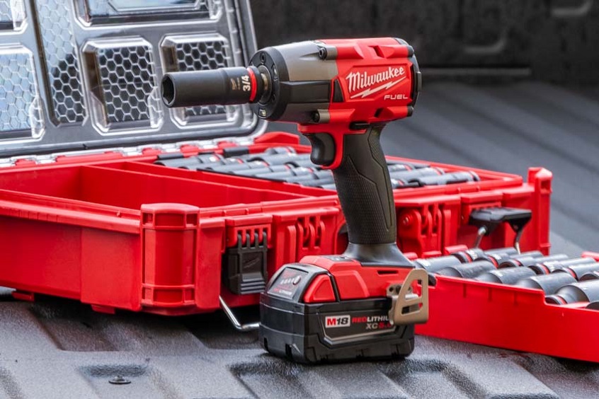 Close-up of Milwaukee M18 fuel impact driver