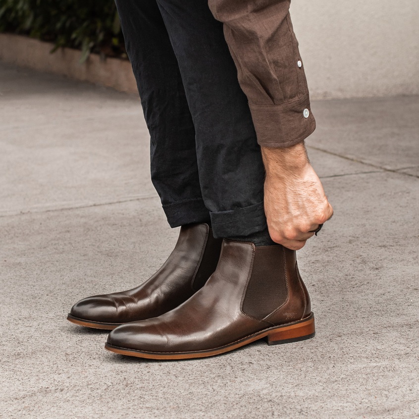 Noah Chelsea Boots Dark Brown